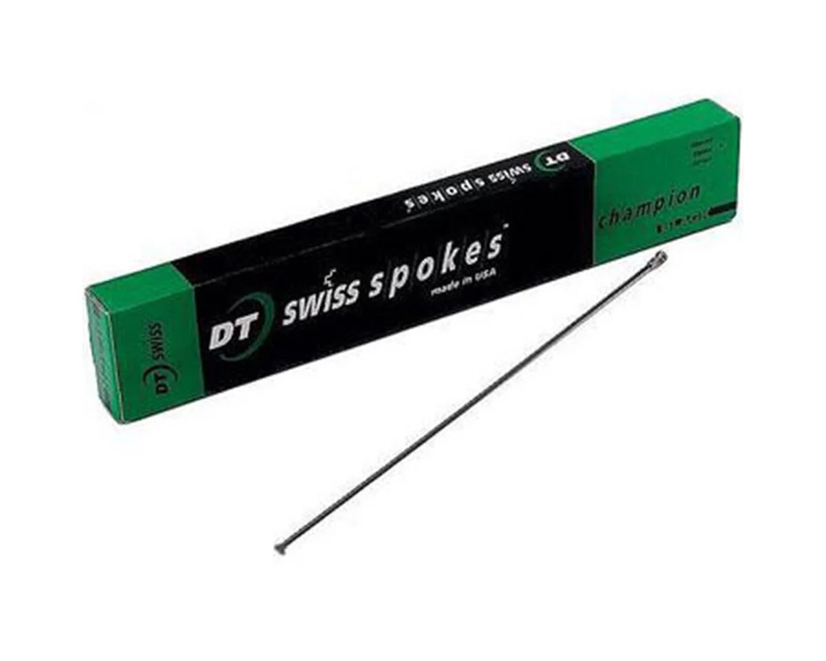 DT Swiss Champion Spokes (Black) (Straight Pull) (2.0/14G) (Box of 20) (304mm)
